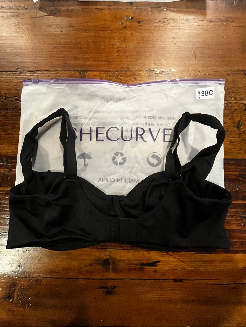 The Curvy Black 38C Support Bra - Full Coverage Comfort